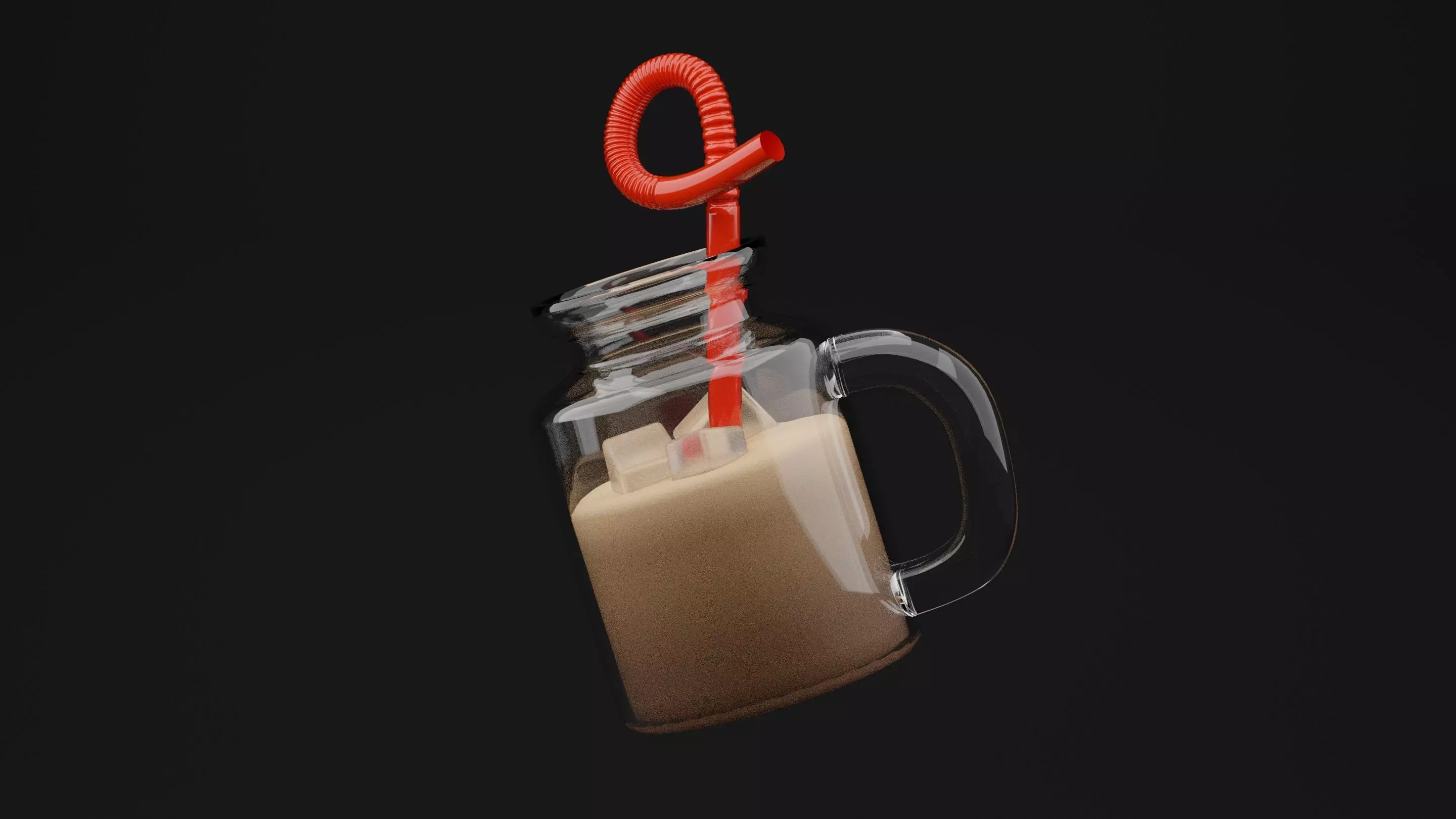 Milkshake Low-poly 3D model
