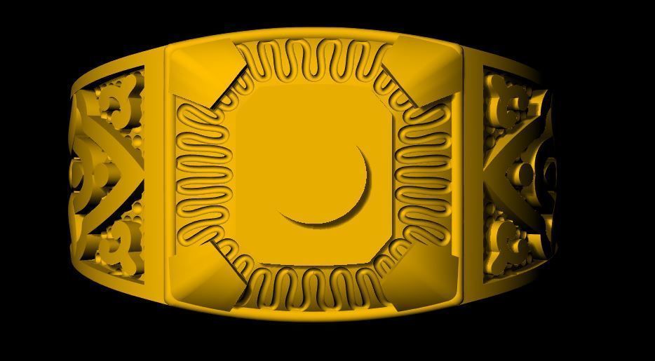 Signet Ring 3dm file 3D print model_2