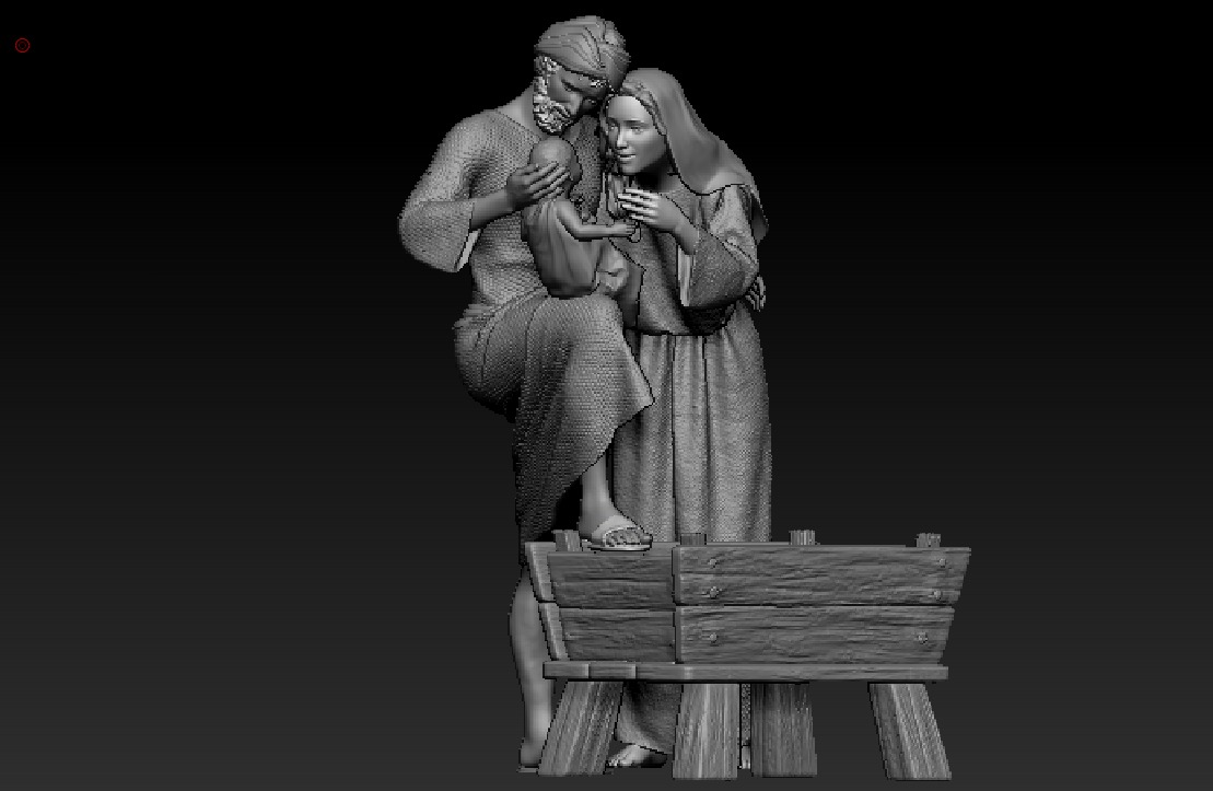 A very sweet Nativity scene printable 3D print model_1
