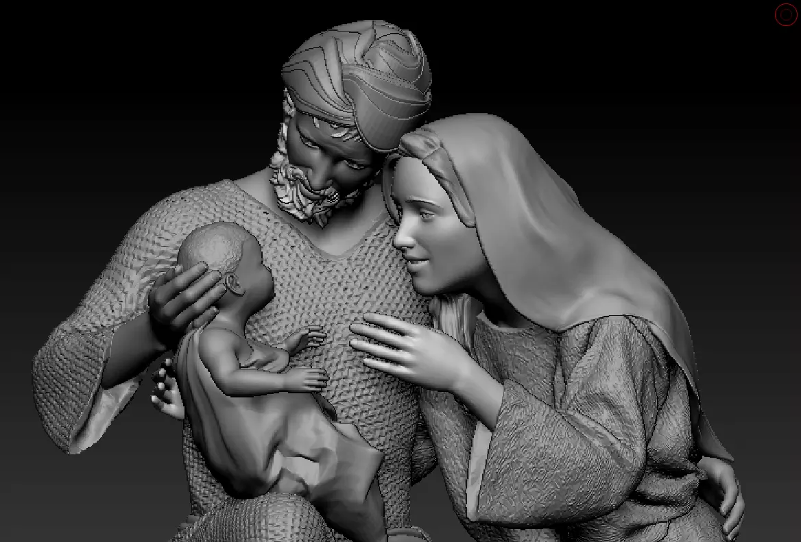 A very sweet Nativity scene printable 3D print model_0