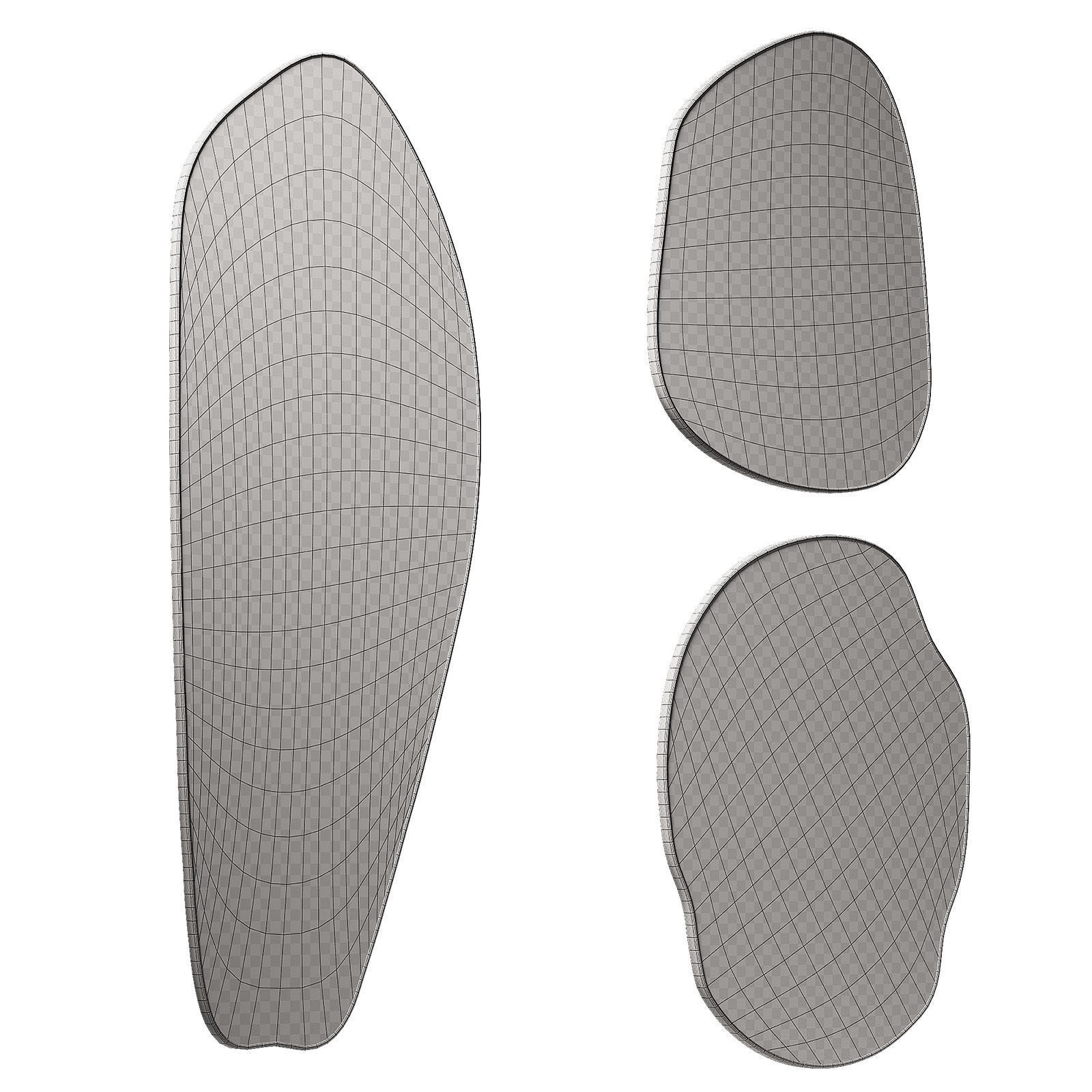 Rose Brassy Silva mirrors by Ethnikliving Wavy mirror set 3D model_5