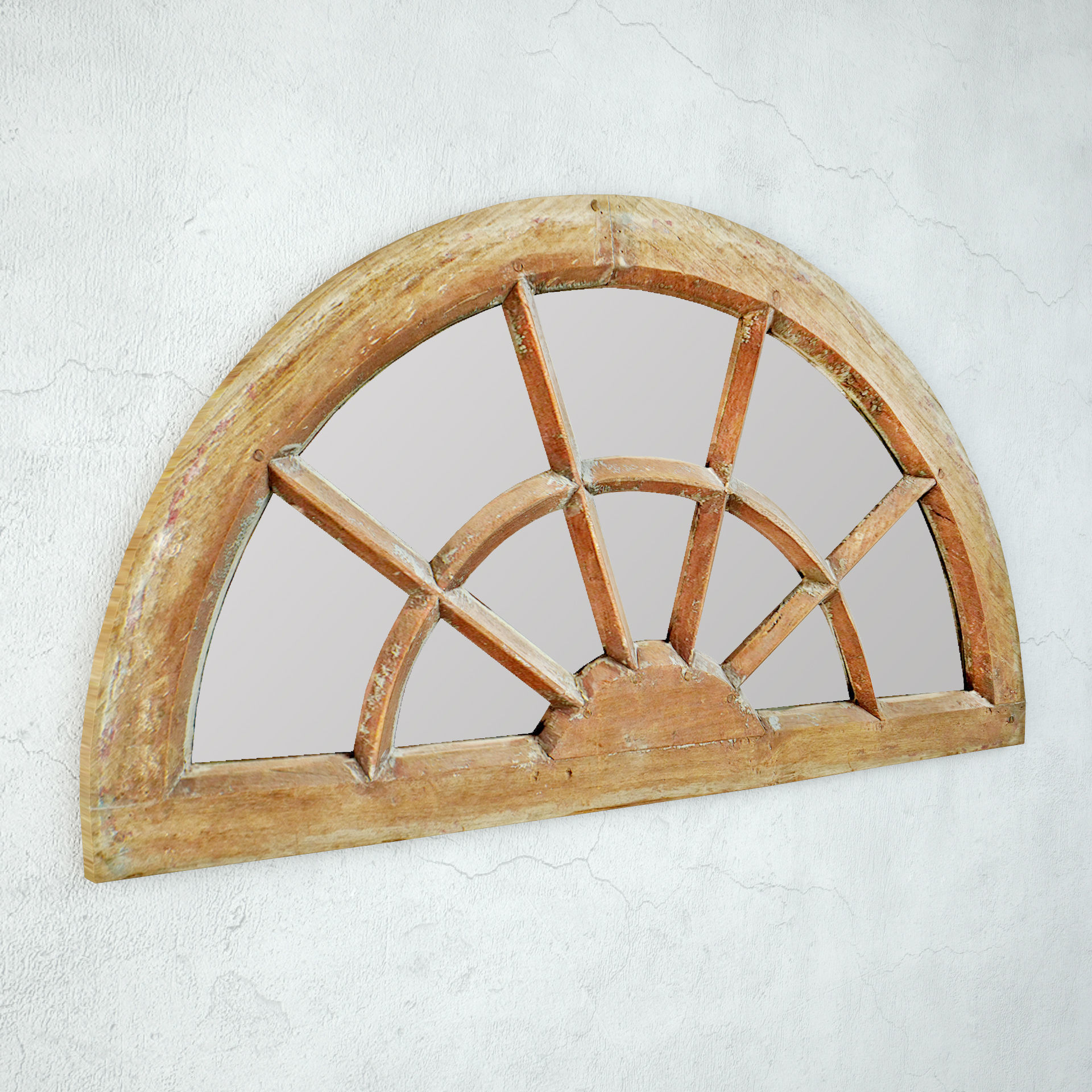 Antique Window Arch Mirror 3D model_3