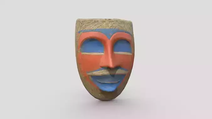 Voodoo Mask 2 Low-poly 3D model