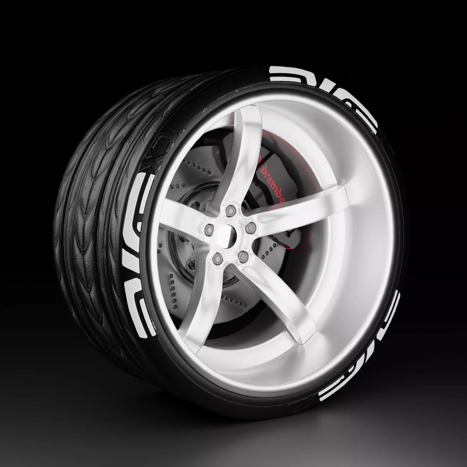 Wheel for cars Free low-poly 3D model