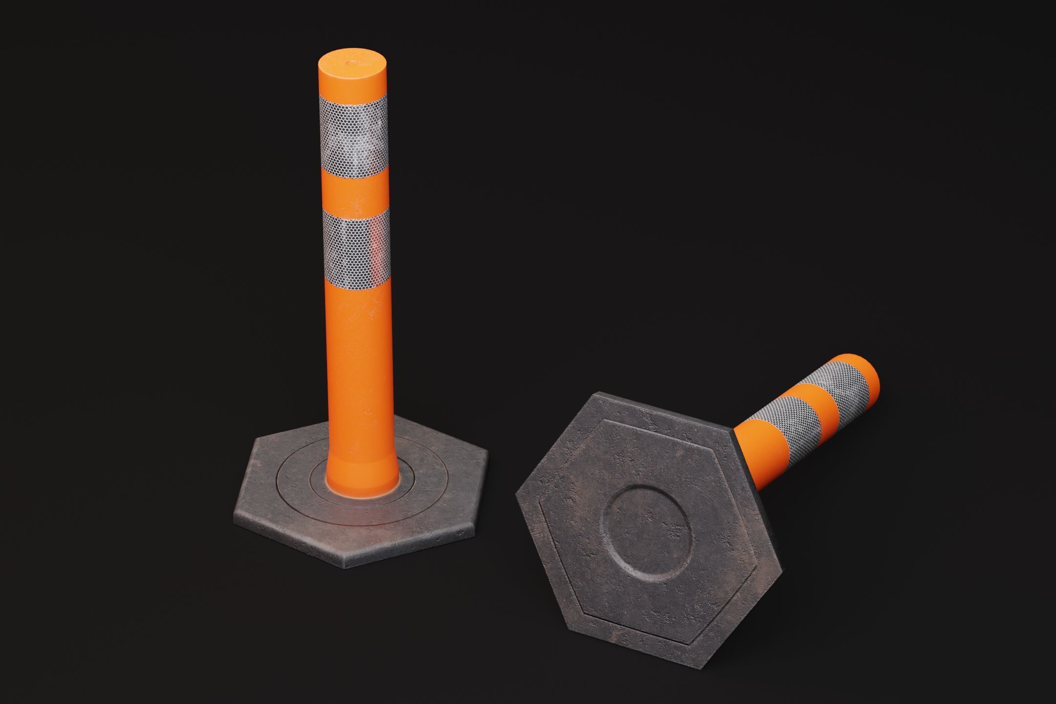Delineator PBR Game-Ready Low-poly 3D model_6