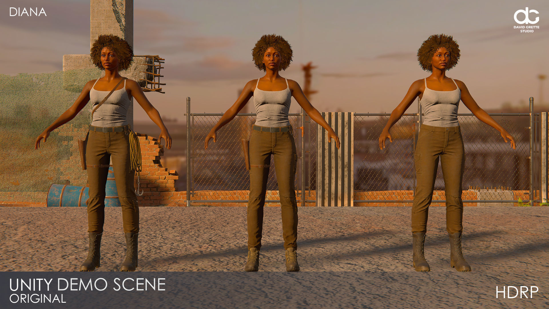 Adventure Character Diana from Pack 2 Low-poly 3D model_33