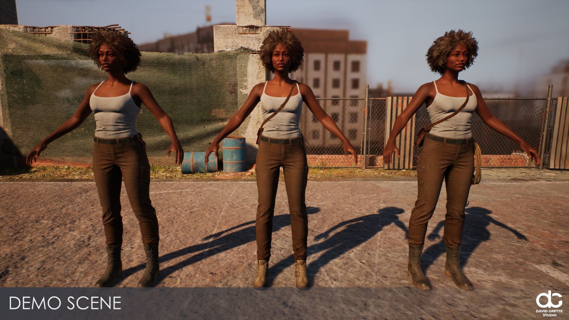 Adventure Character Diana from Pack 2 Low-poly 3D model_24