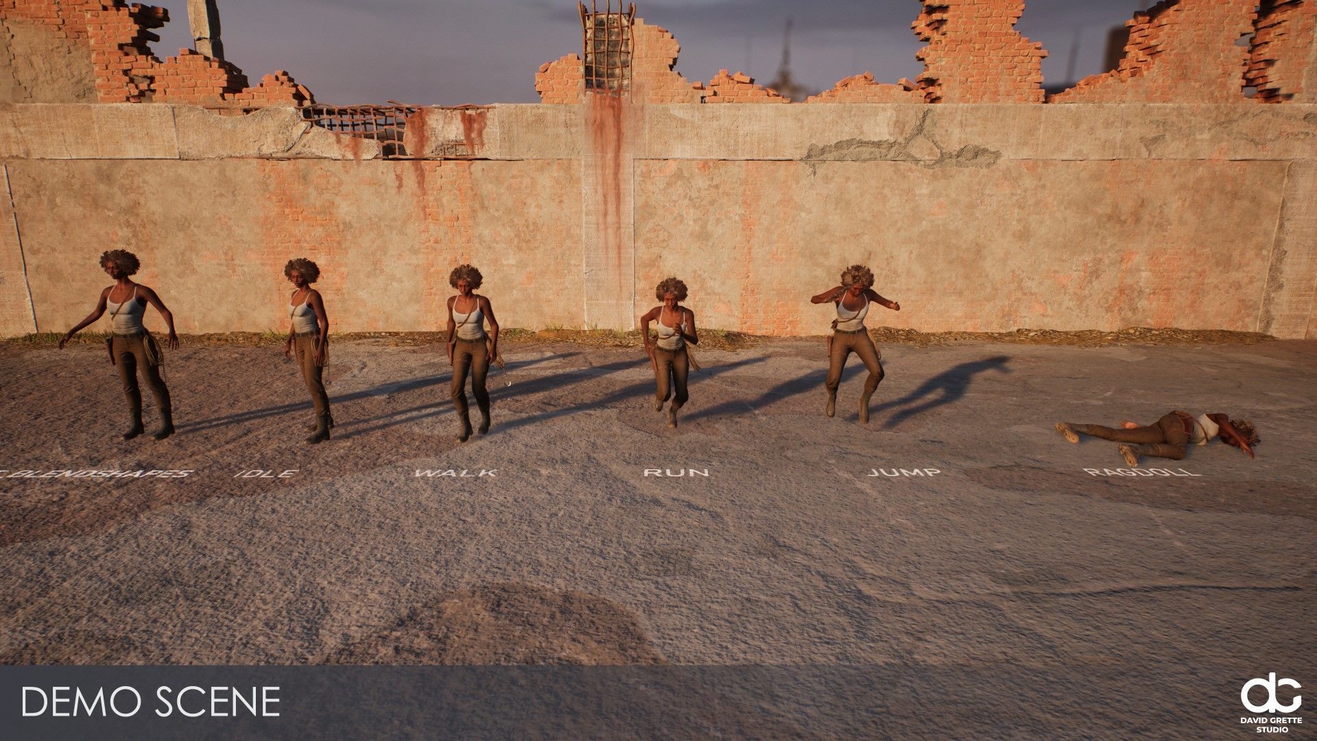 Adventure Character Diana from Pack 2 Low-poly 3D model_23