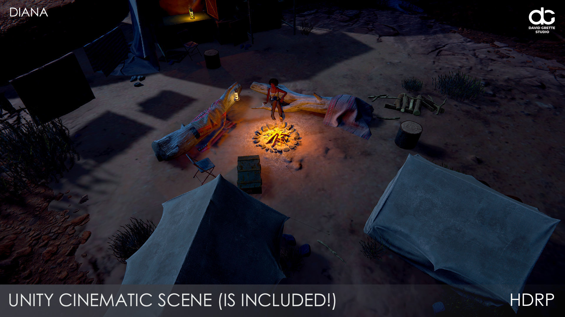 Adventure Character Diana from Pack 2 Low-poly 3D model_30