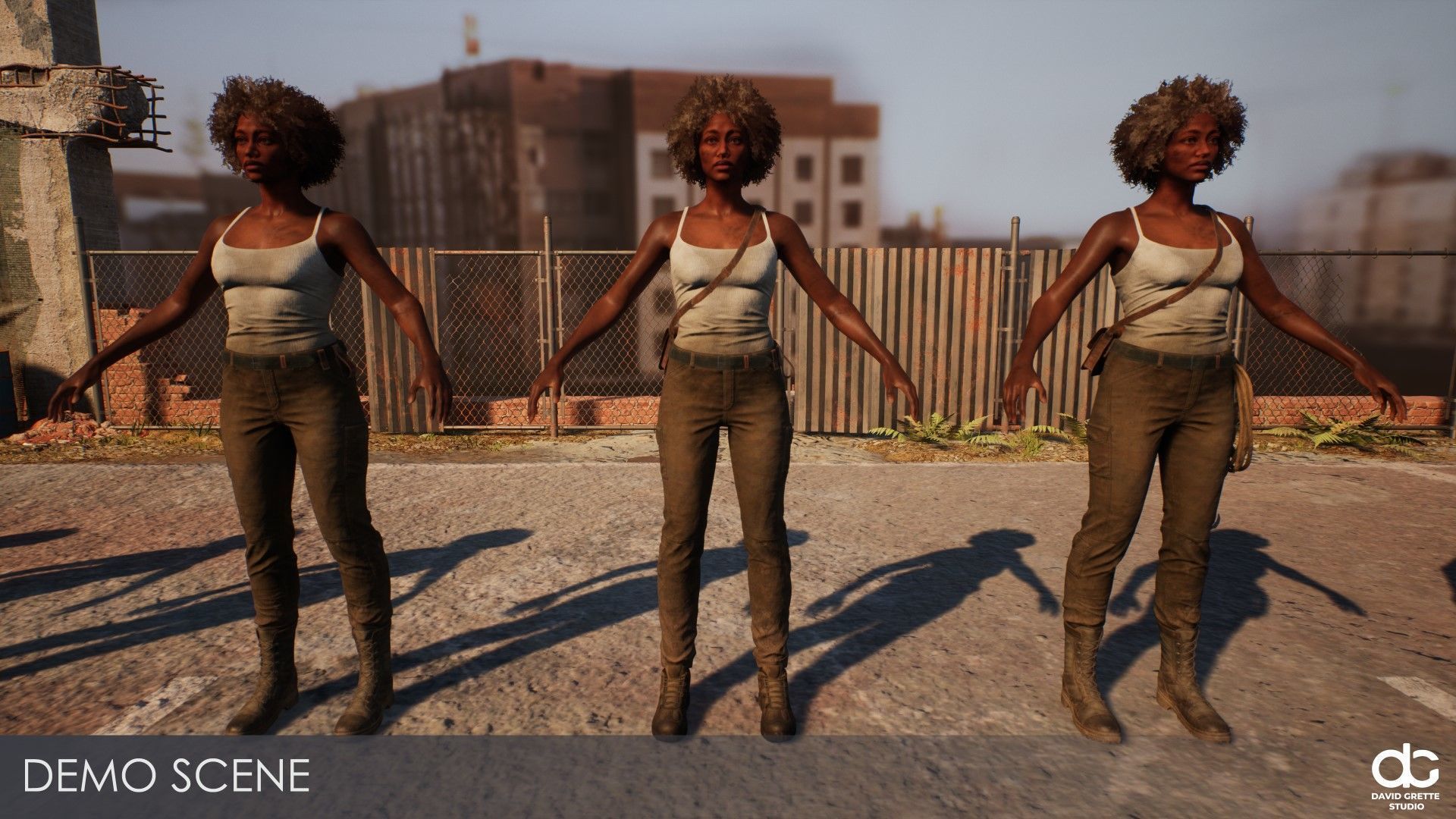 Adventure Character Diana from Pack 2 Low-poly 3D model_26