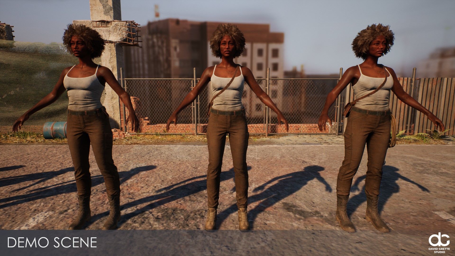 Adventure Character Diana from Pack 2 Low-poly 3D model_25