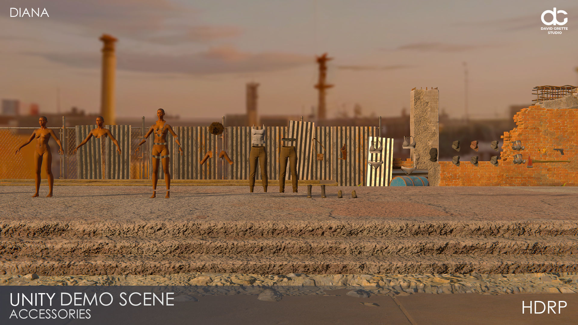 Adventure Character Diana from Pack 2 Low-poly 3D model_37