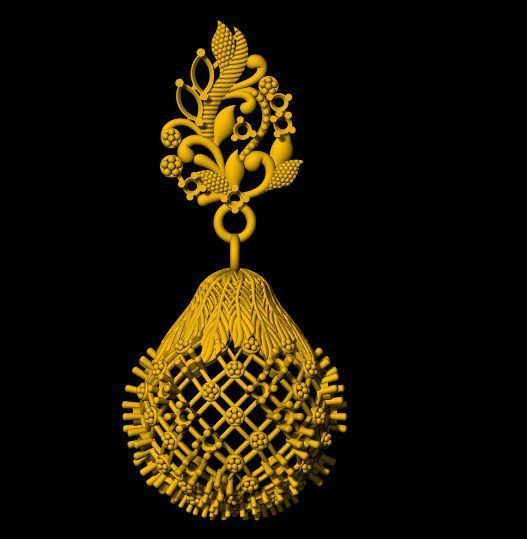 earrings 3dm file  3D print model_2