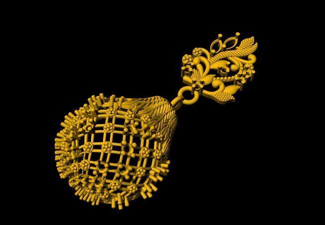 earrings 3dm file  3D print model_3