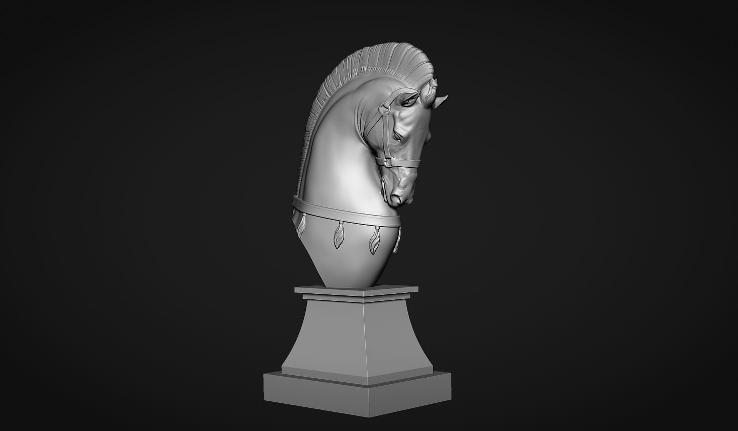 Ancient Horse Statue 3D print model_13