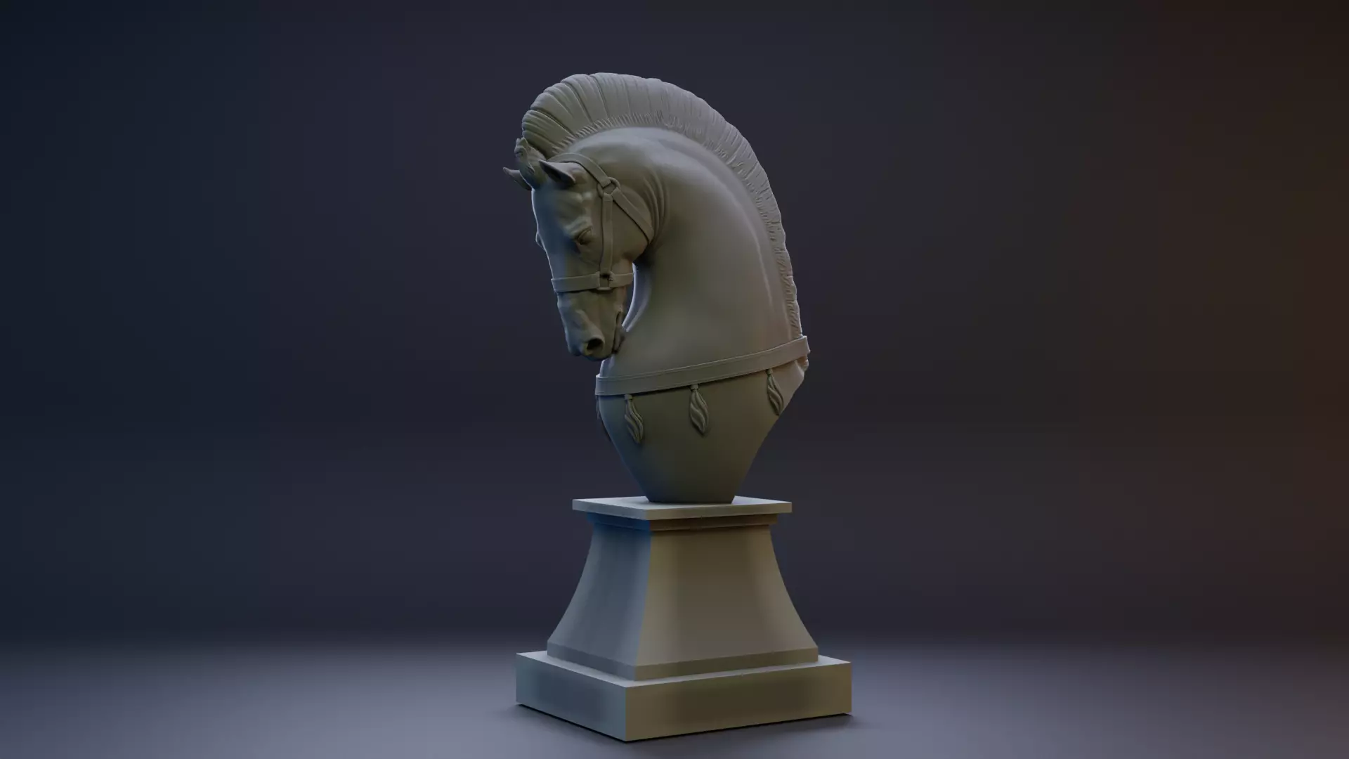 Ancient Horse Statue 3D print model_0