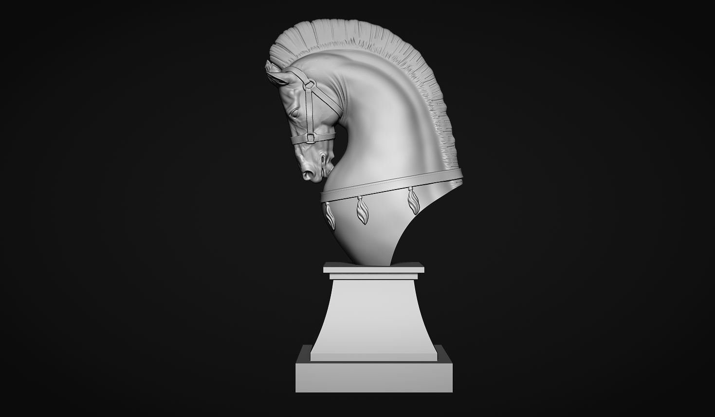 Ancient Horse Statue 3D print model_12