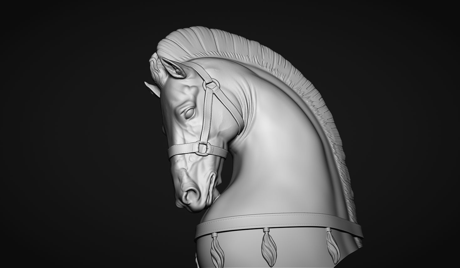 Ancient Horse Statue 3D print model_8