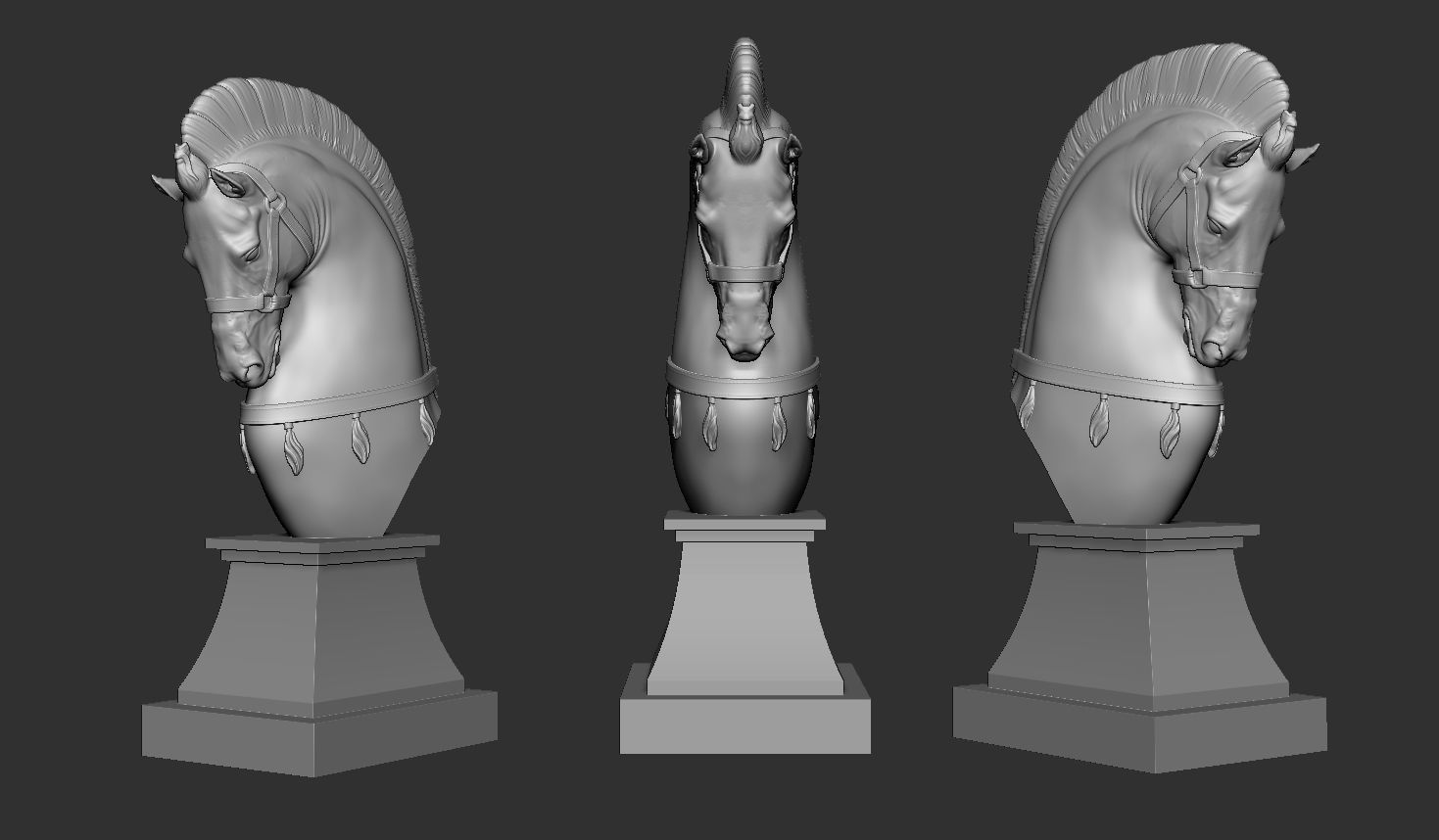 Ancient Horse Statue 3D print model_6