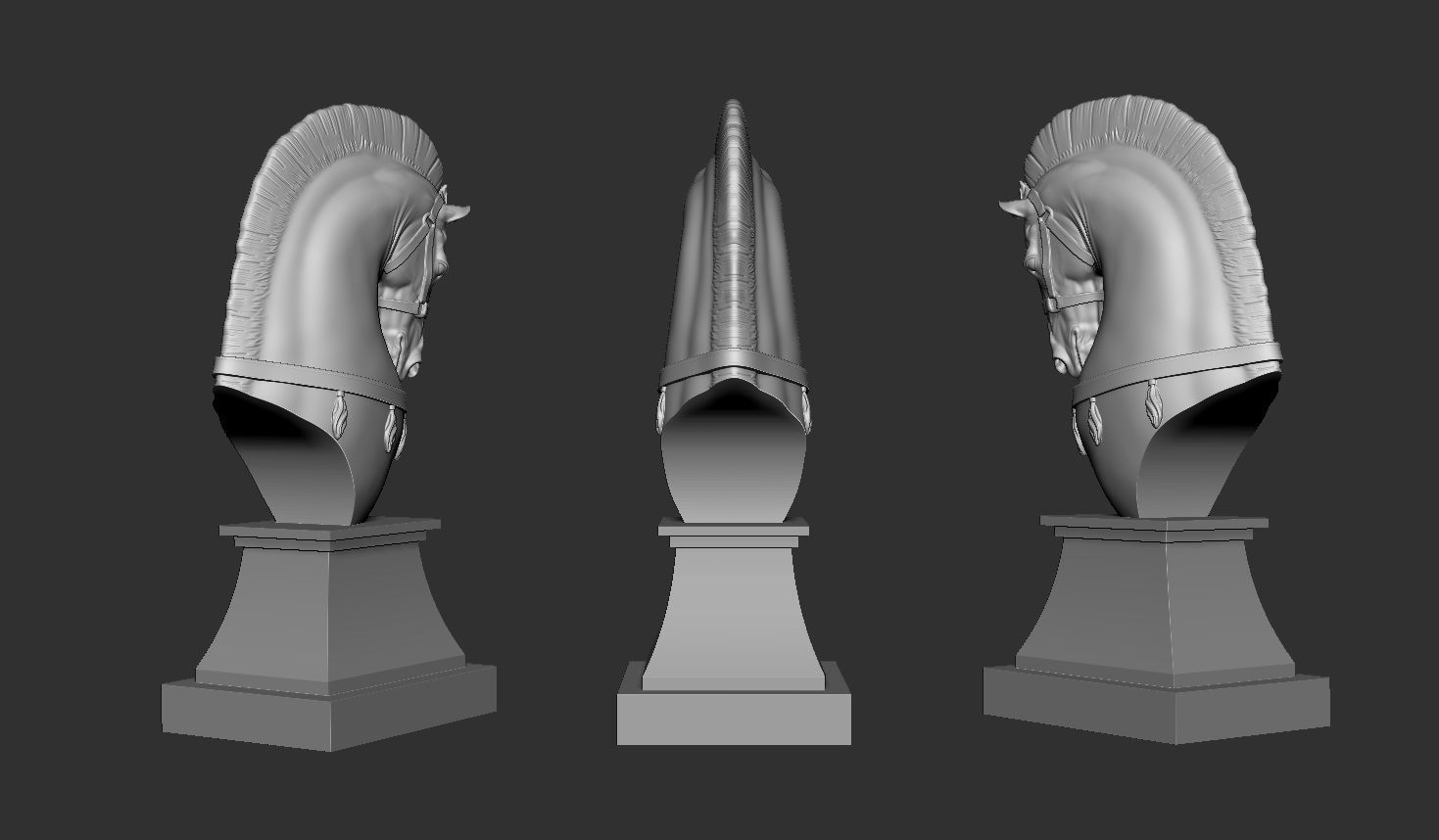 Ancient Horse Statue 3D print model_7