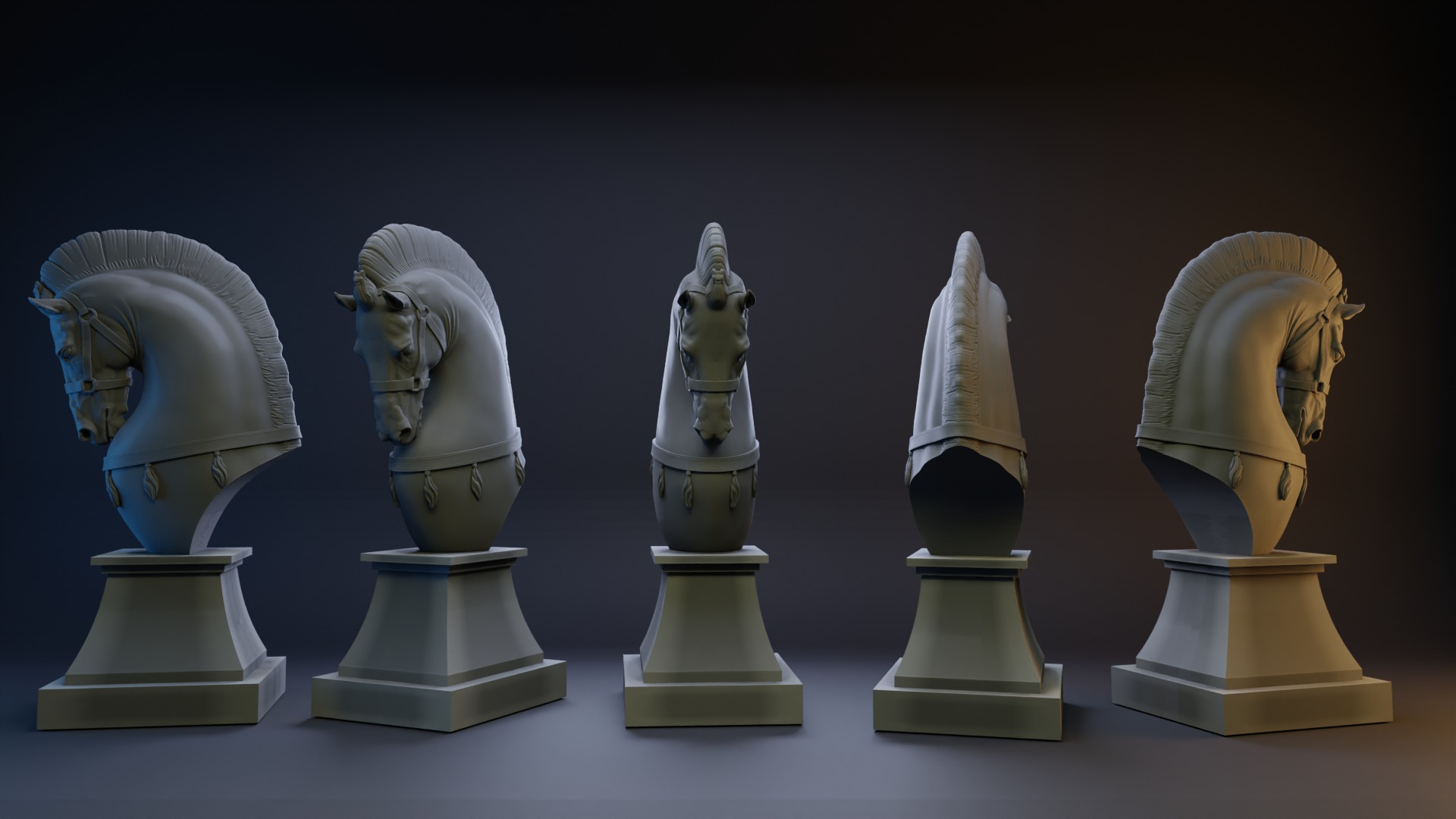 Ancient Horse Statue 3D print model_1