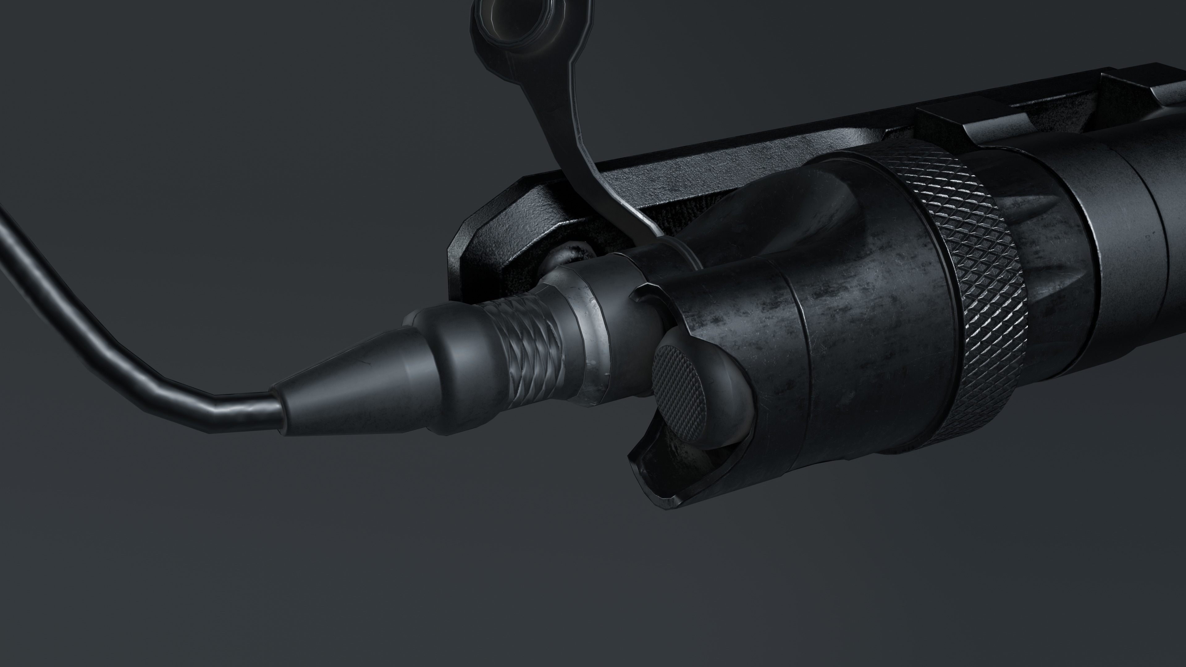 Arisaka  and Surefire AR Tactical light Set  3D model_5