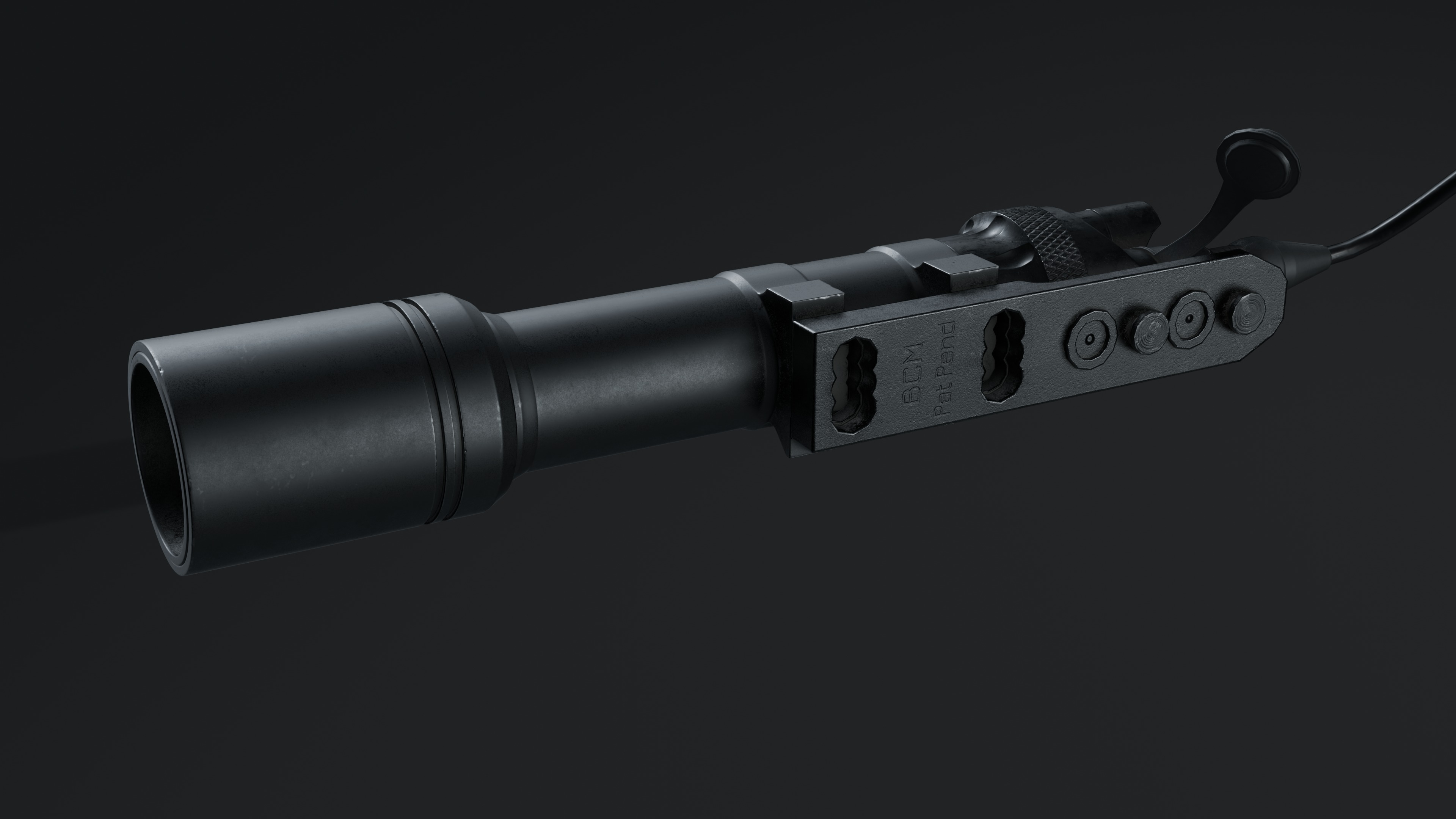 Arisaka  and Surefire AR Tactical light Set  3D model_4
