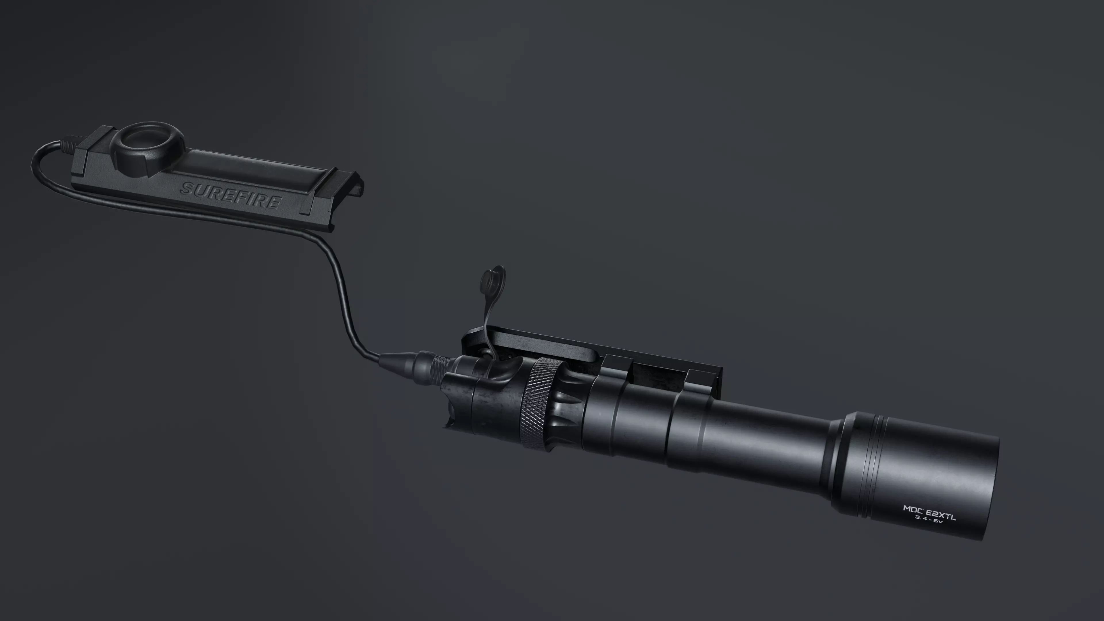 Arisaka  and Surefire AR Tactical light Set  3D model_0