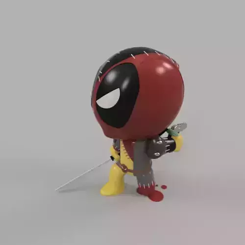 Marvel Comics Mini Evil Deadpool Wade Wilson 3D model
