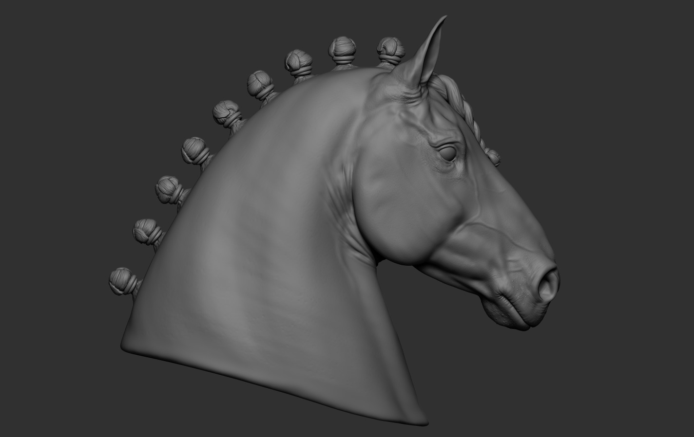 Head Horse 3D print model_9