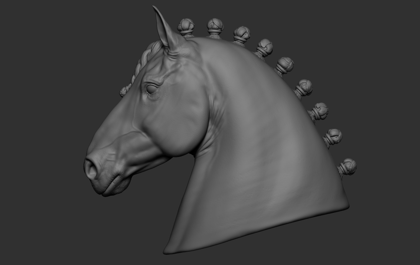 Head Horse 3D print model_12
