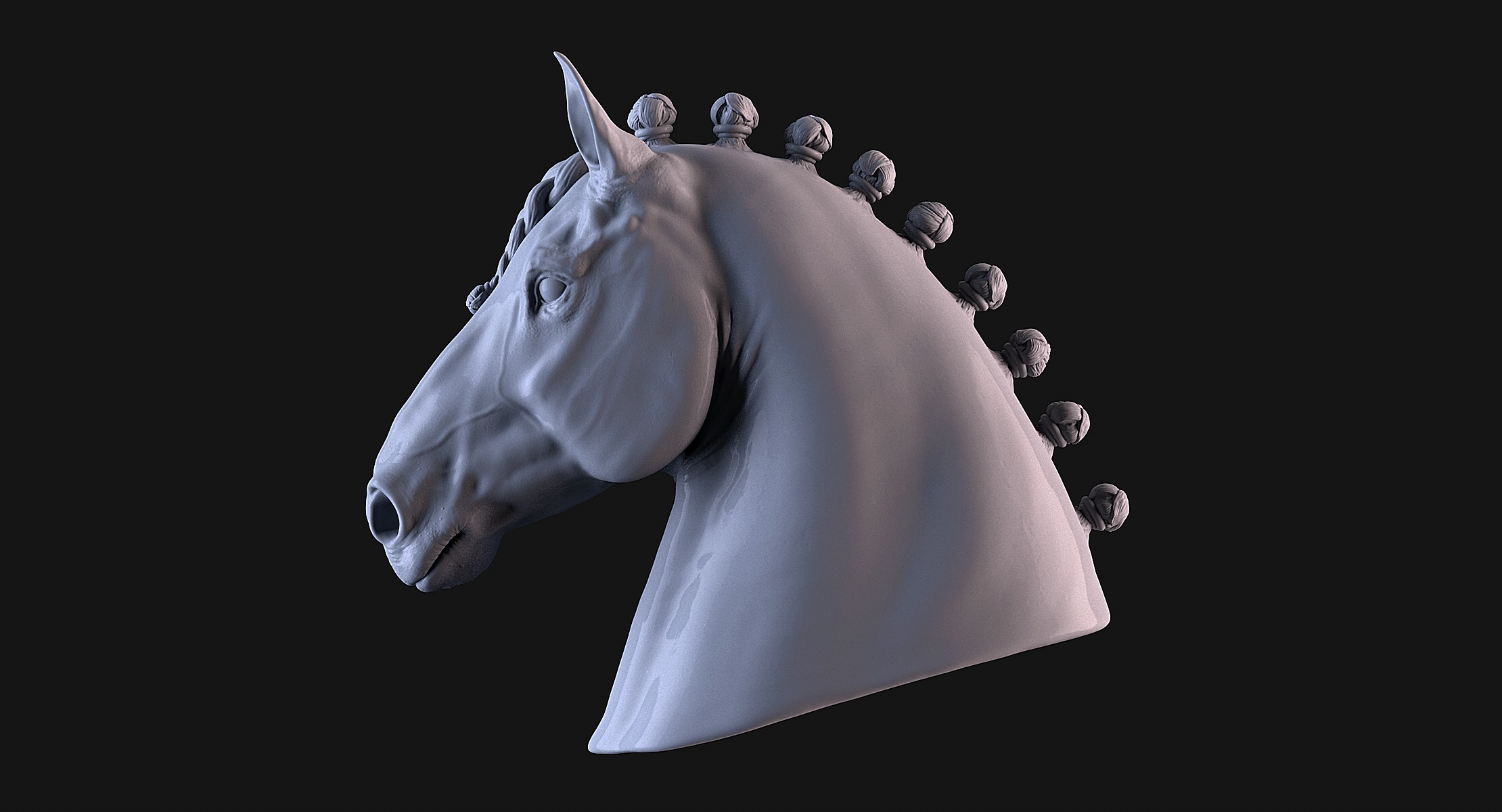 Head Horse 3D print model_7