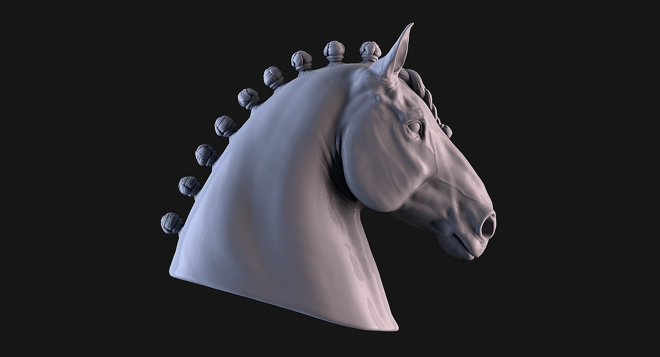 Head Horse 3D print model_3