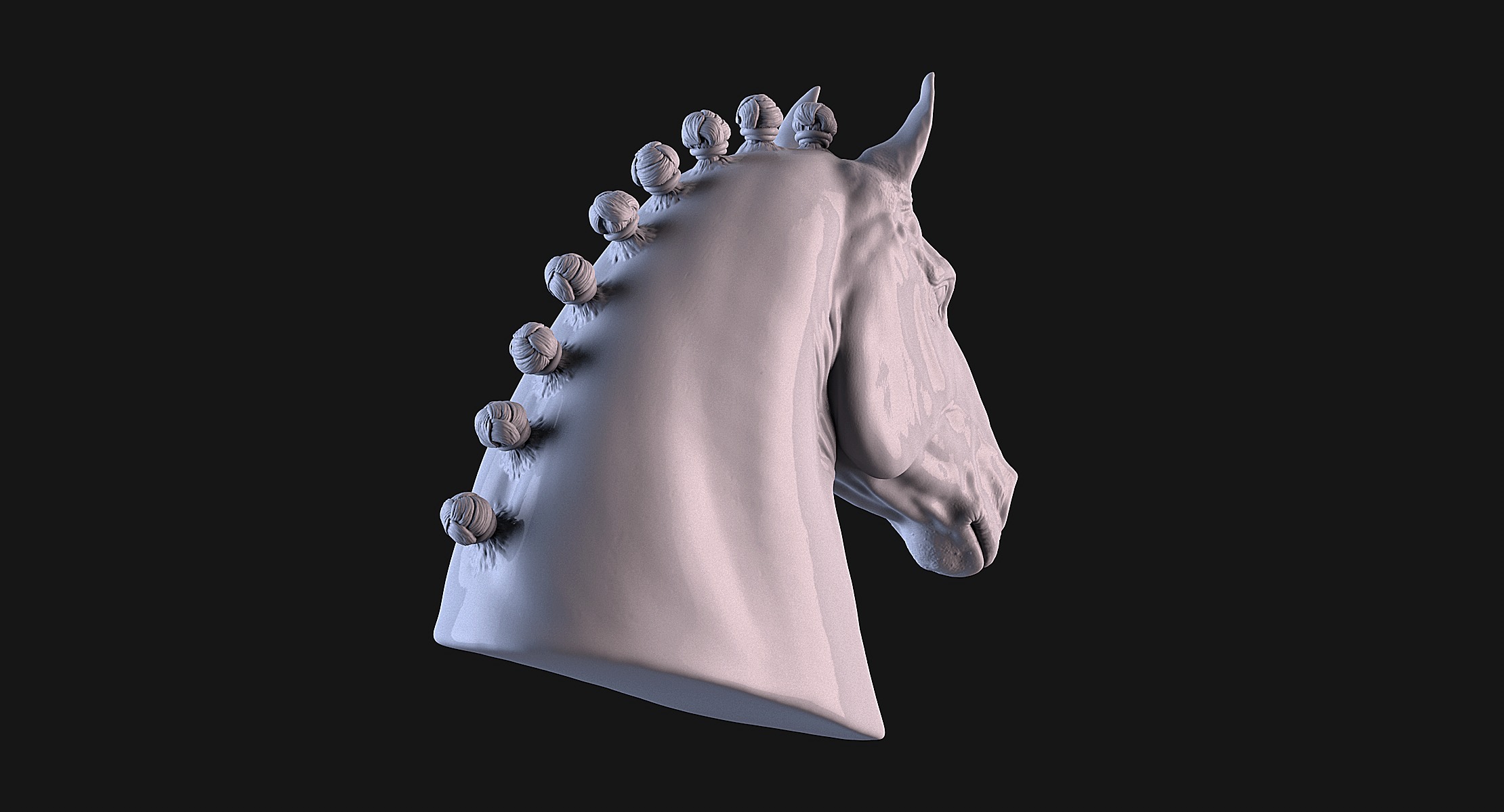 Head Horse 3D print model_4