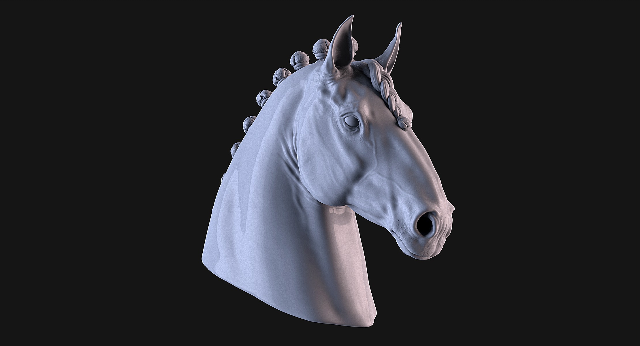 Head Horse 3D print model_2