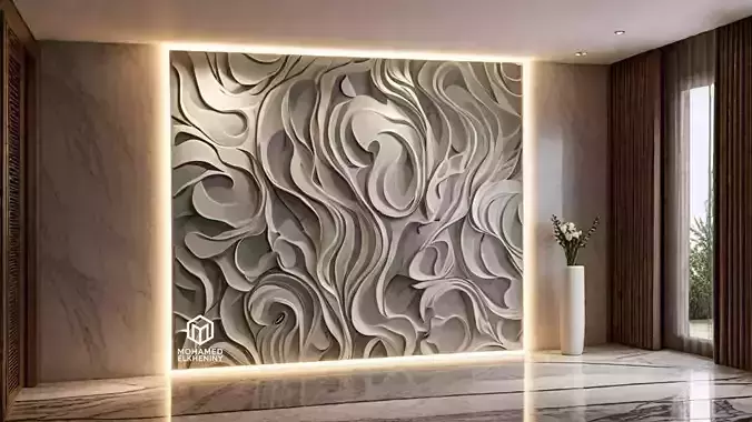 decor set wall panel wall relief mural CNC 49