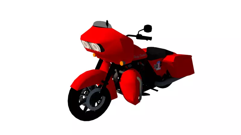 HARLEY DAVIDSON ROAD GLIDE CVO 2023 NARANJA Low-poly 3D model