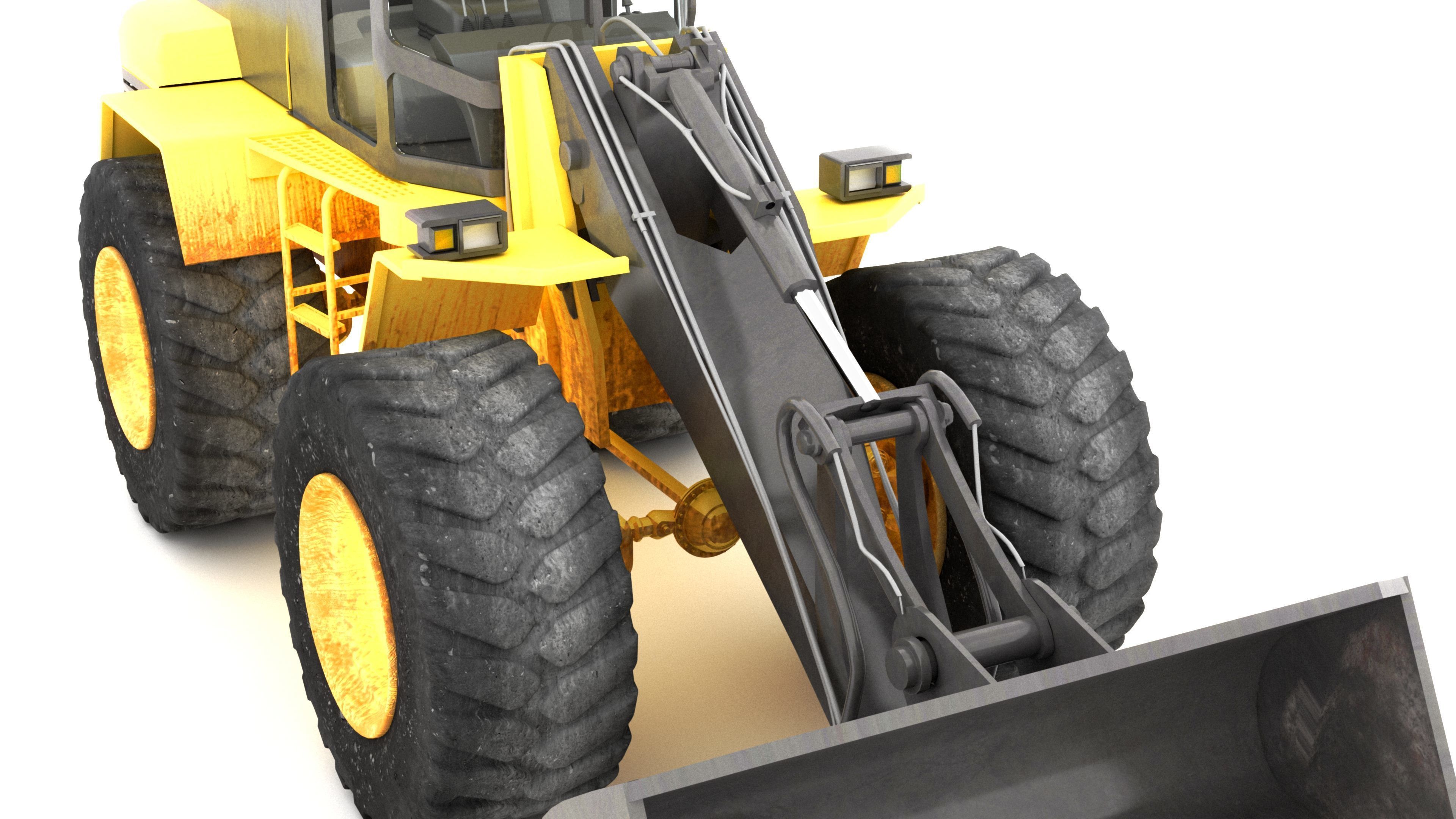 Wheel Loader 4K 3D model_9