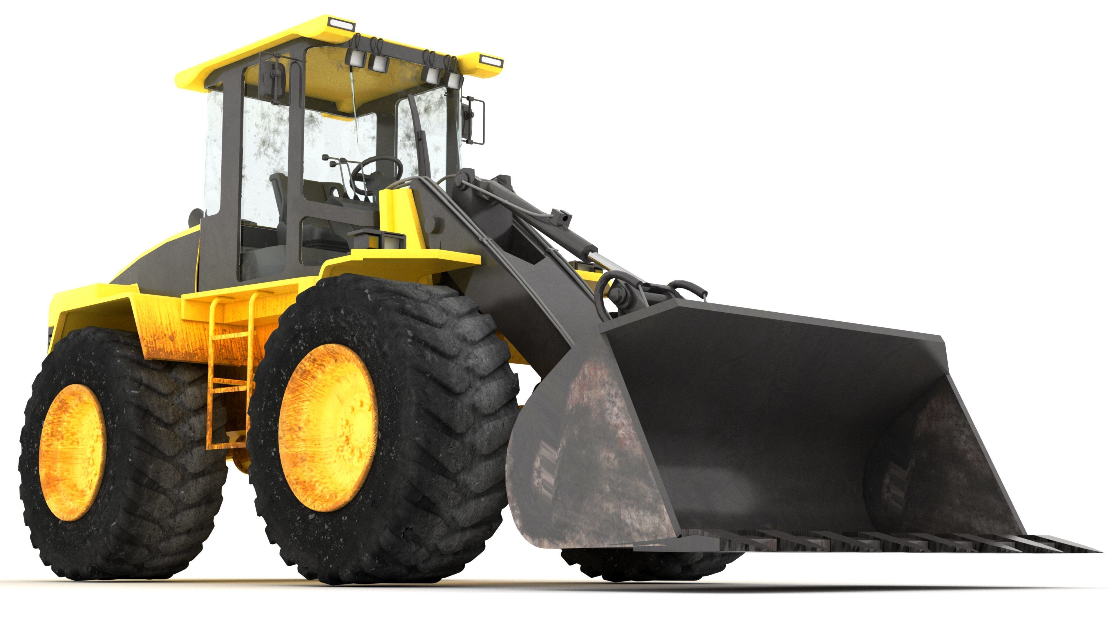 Wheel Loader 4K 3D model_2