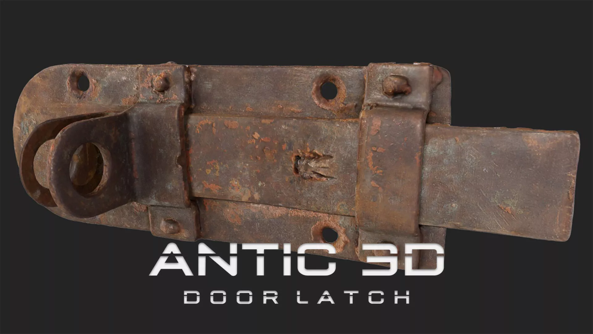 Door Latch Low-poly 3D model