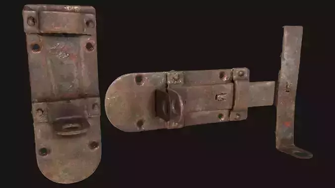 Door Latch Low-poly 3D model