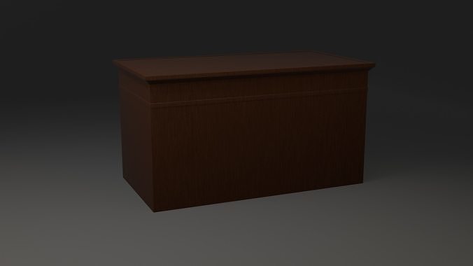 Desk Low-Poly Game Ready Low-poly 3D model