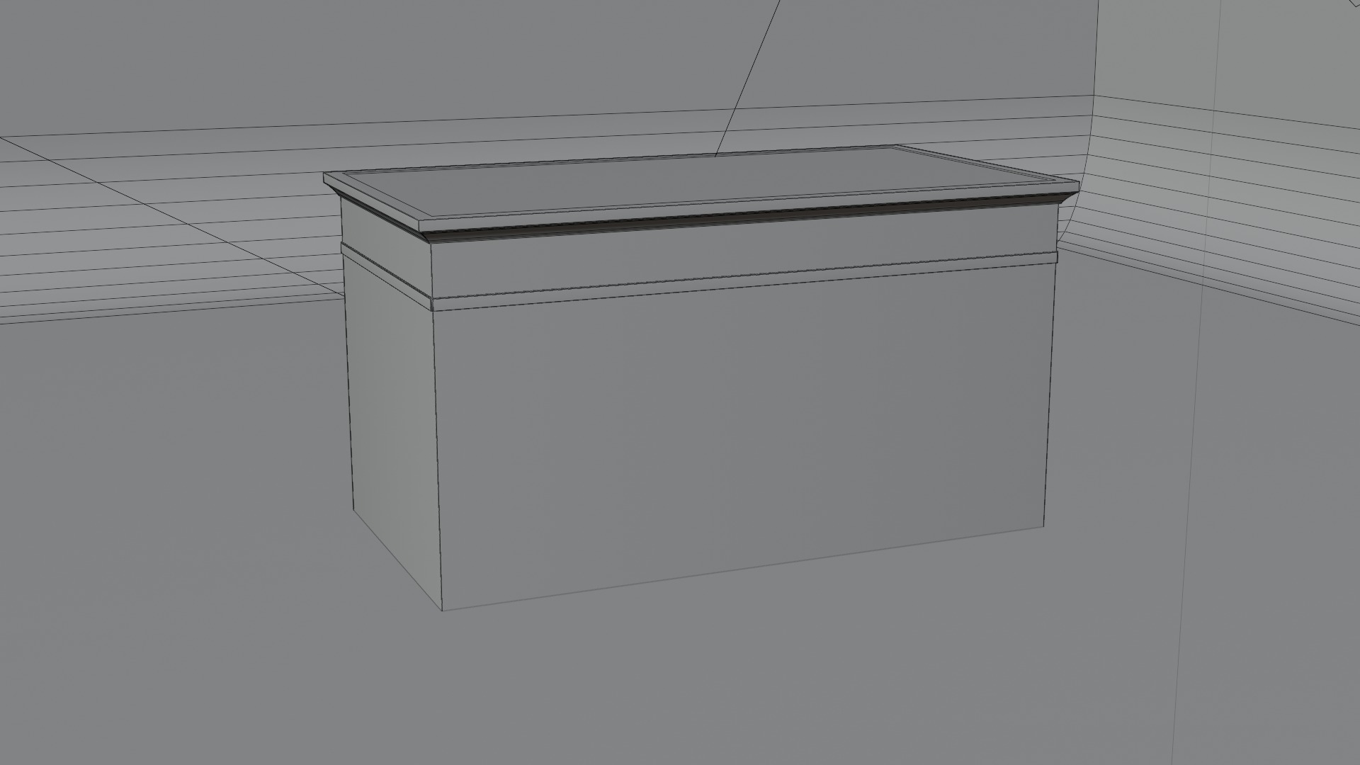 Desk Low-Poly Game Ready Low-poly 3D model_5