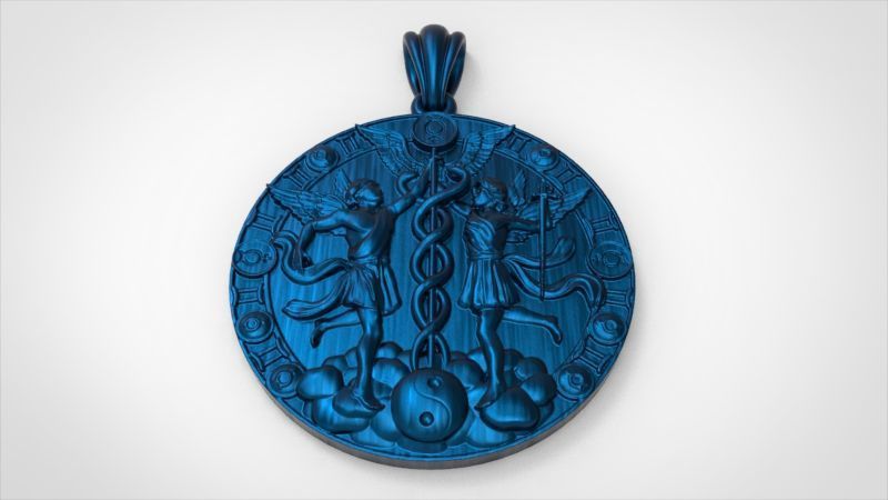 Gemini PENDANT 3D print model_26