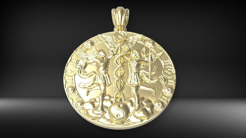 Gemini PENDANT 3D print model_23