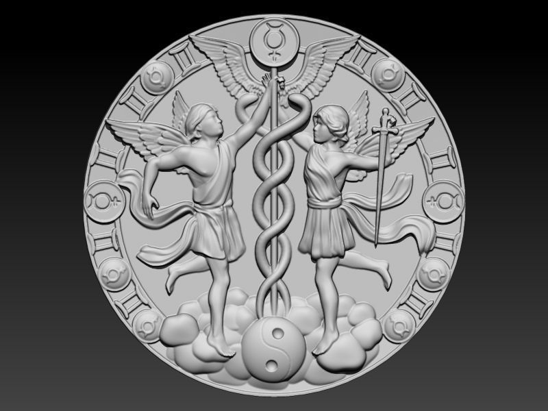 Gemini PENDANT 3D print model_4