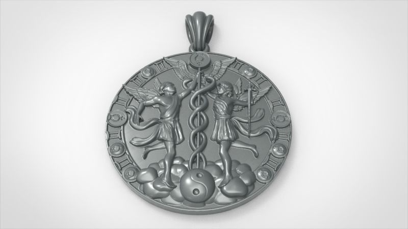 Gemini PENDANT 3D print model_14