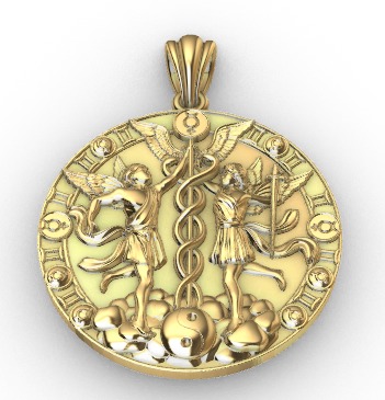 Gemini PENDANT 3D print model_2