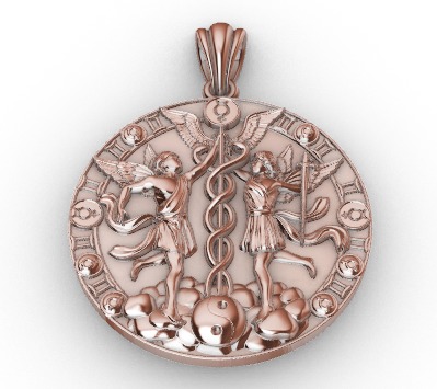 Gemini PENDANT 3D print model_6