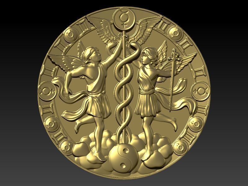 Gemini PENDANT 3D print model_3